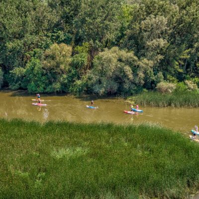SUP túra drón Tisza-tó